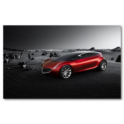 Αφίσα (mazda Ryuga, αυτοκίνητο, μαύρο, λευκό, άσπρο)